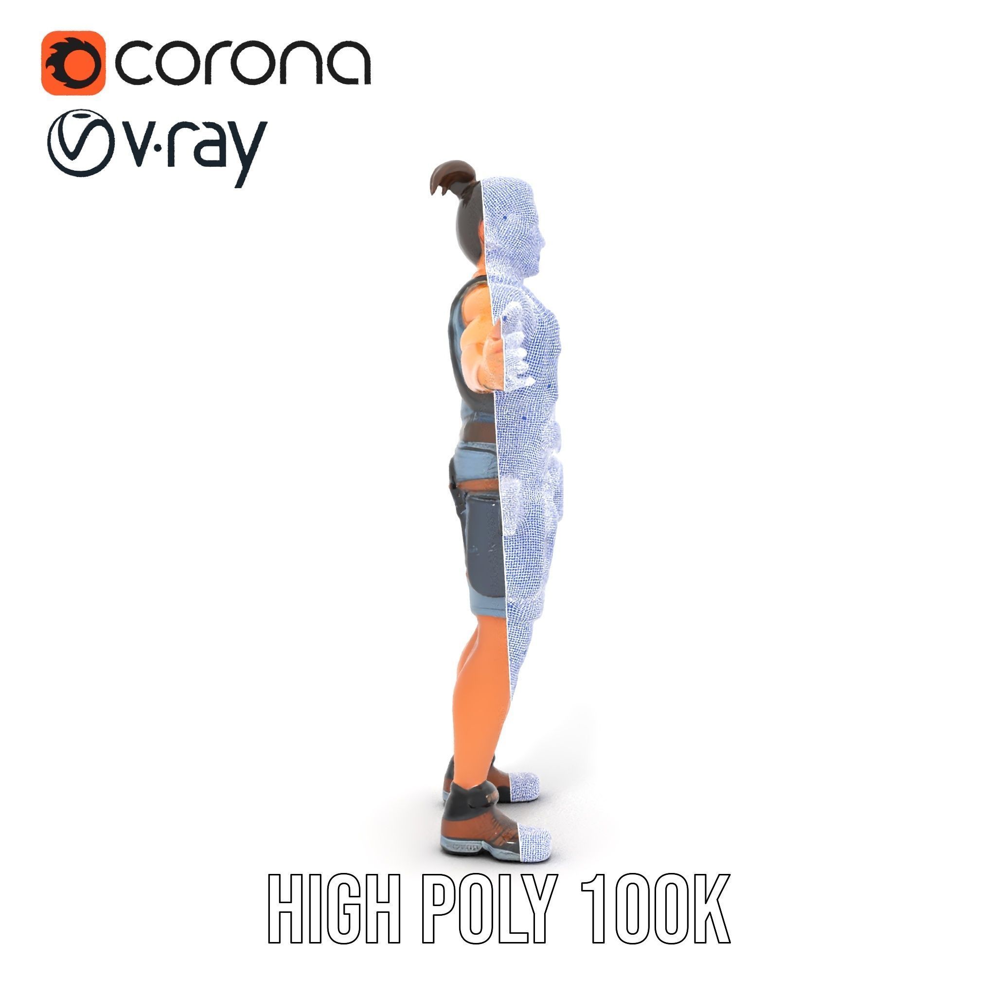 Adventurer Rigged and Animated D Character Model in Adventure... Low-poly 3D model_36