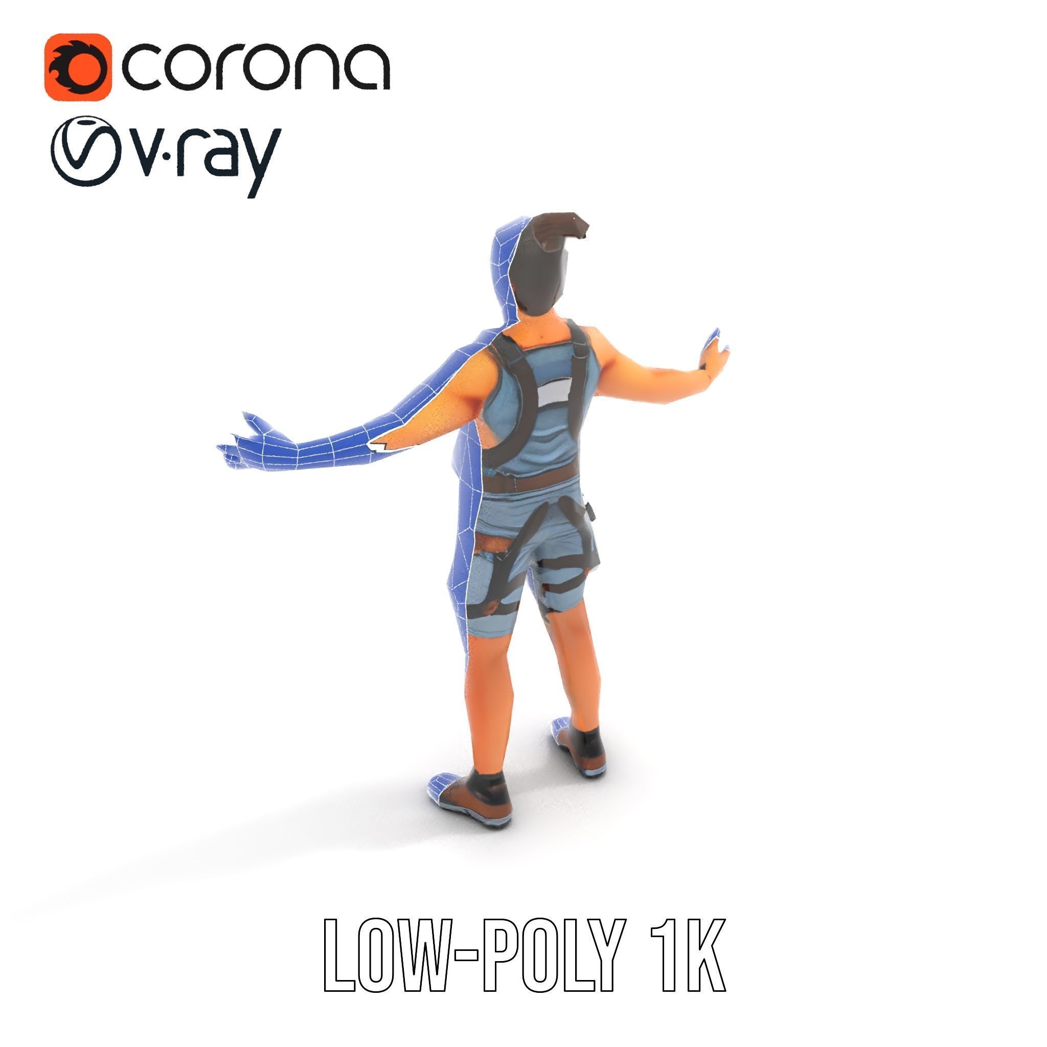 Adventurer Rigged and Animated D Character Model in Adventure... Low-poly 3D model_25