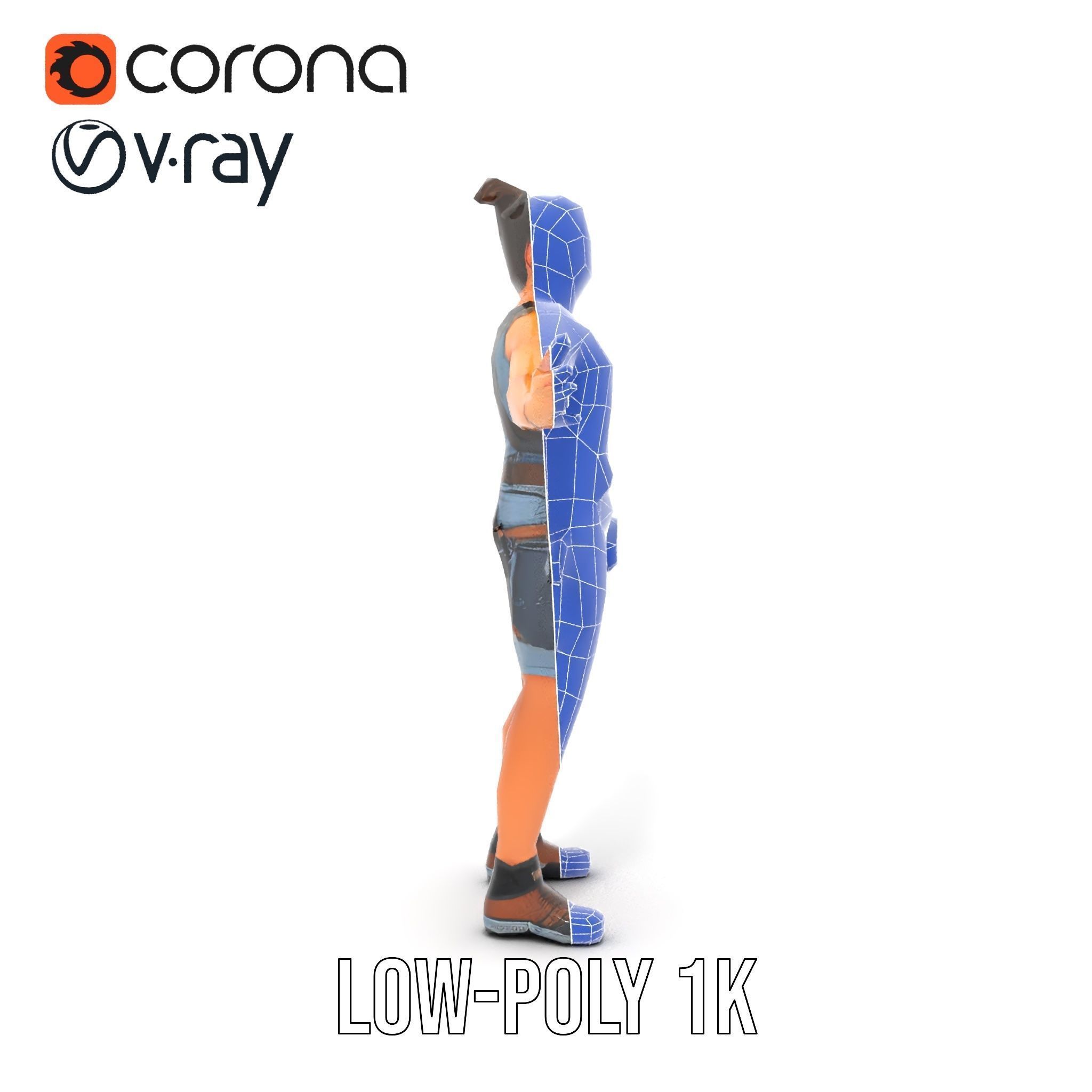 Adventurer Rigged and Animated D Character Model in Adventure... Low-poly 3D model_22