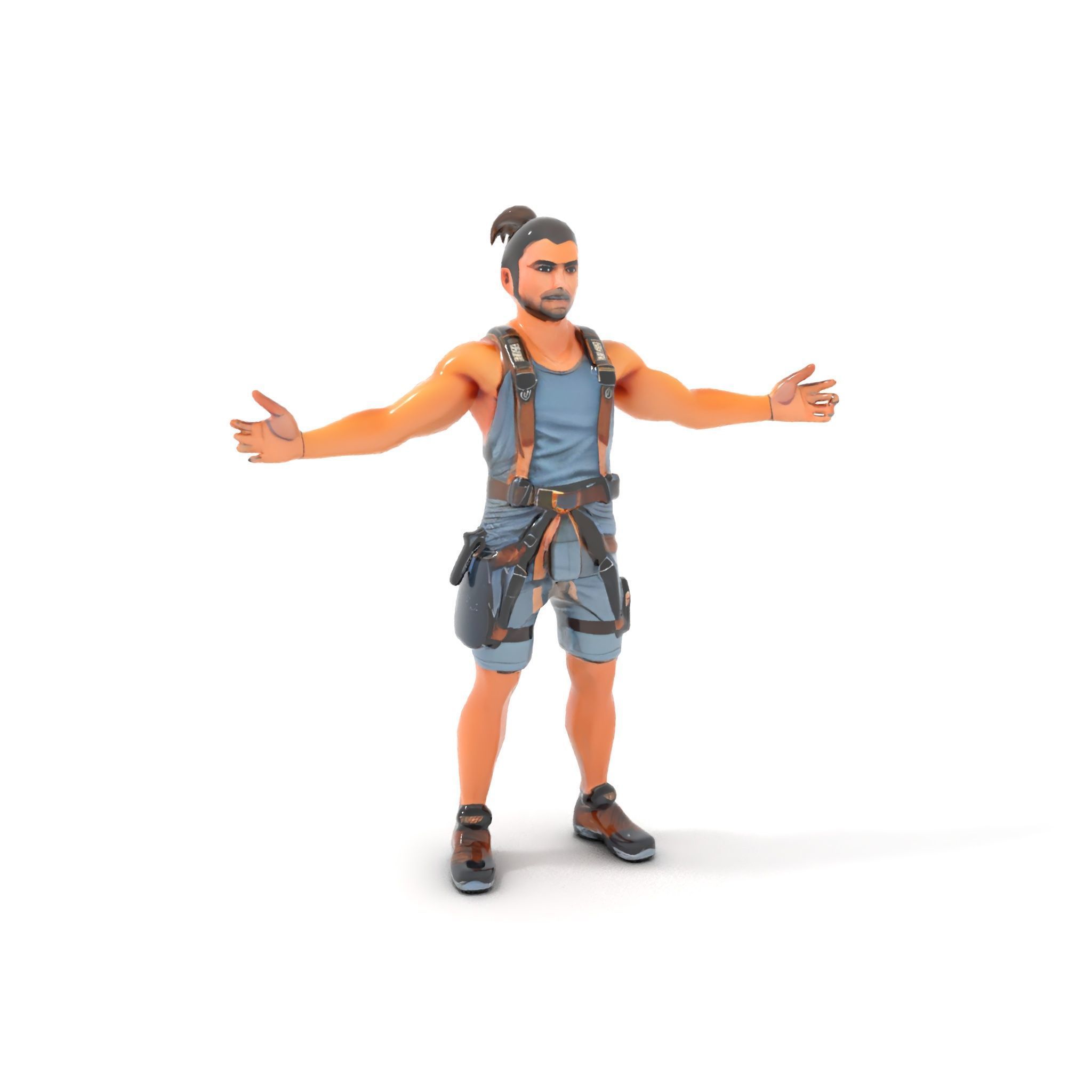 Adventurer Rigged and Animated D Character Model in Adventure... Low-poly 3D model_10