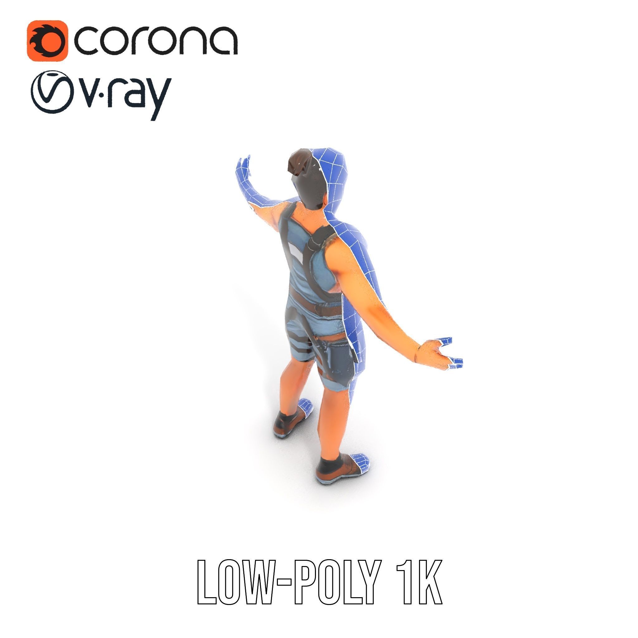 Adventurer Rigged and Animated D Character Model in Adventure... Low-poly 3D model_28