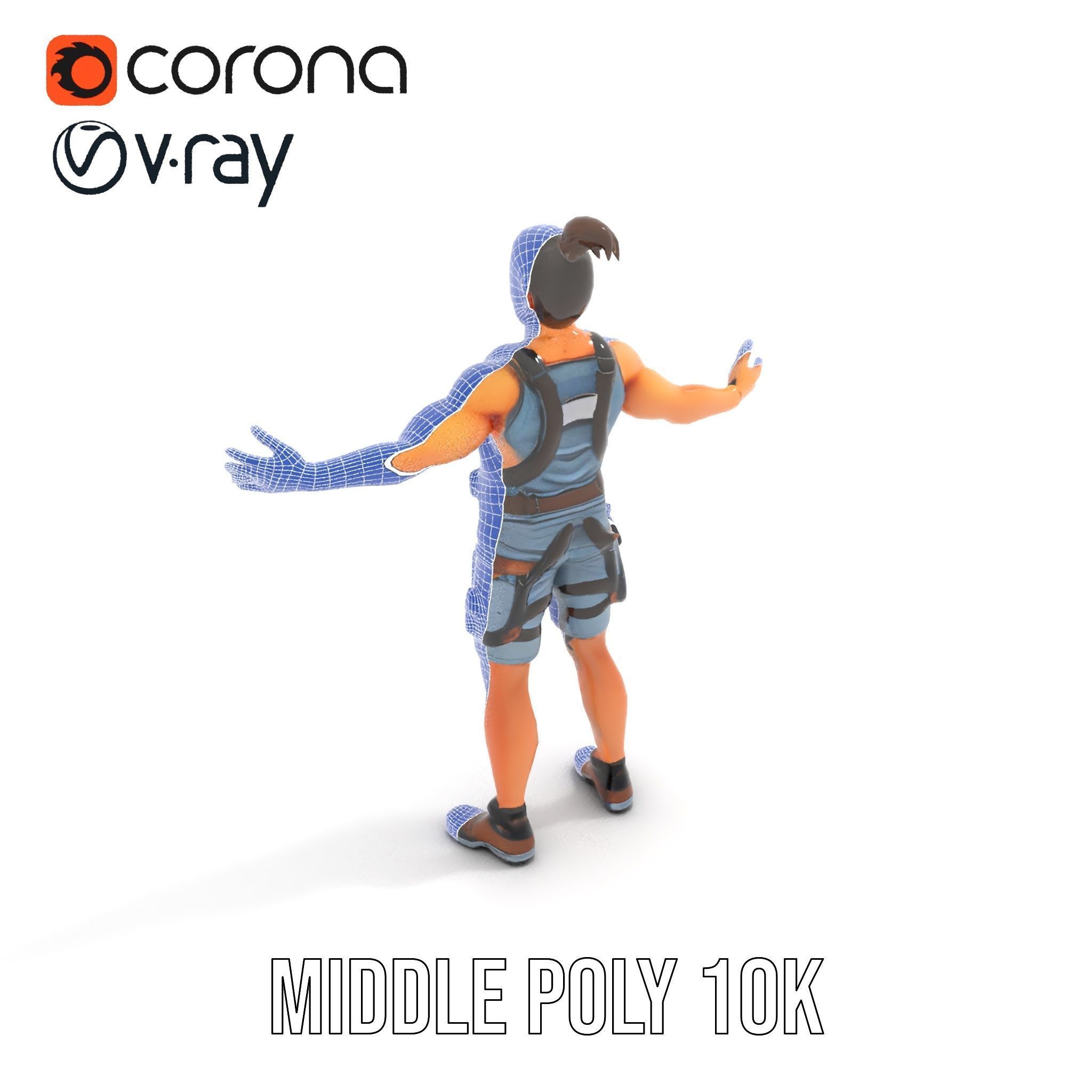 Adventurer Rigged and Animated D Character Model in Adventure... Low-poly 3D model_34