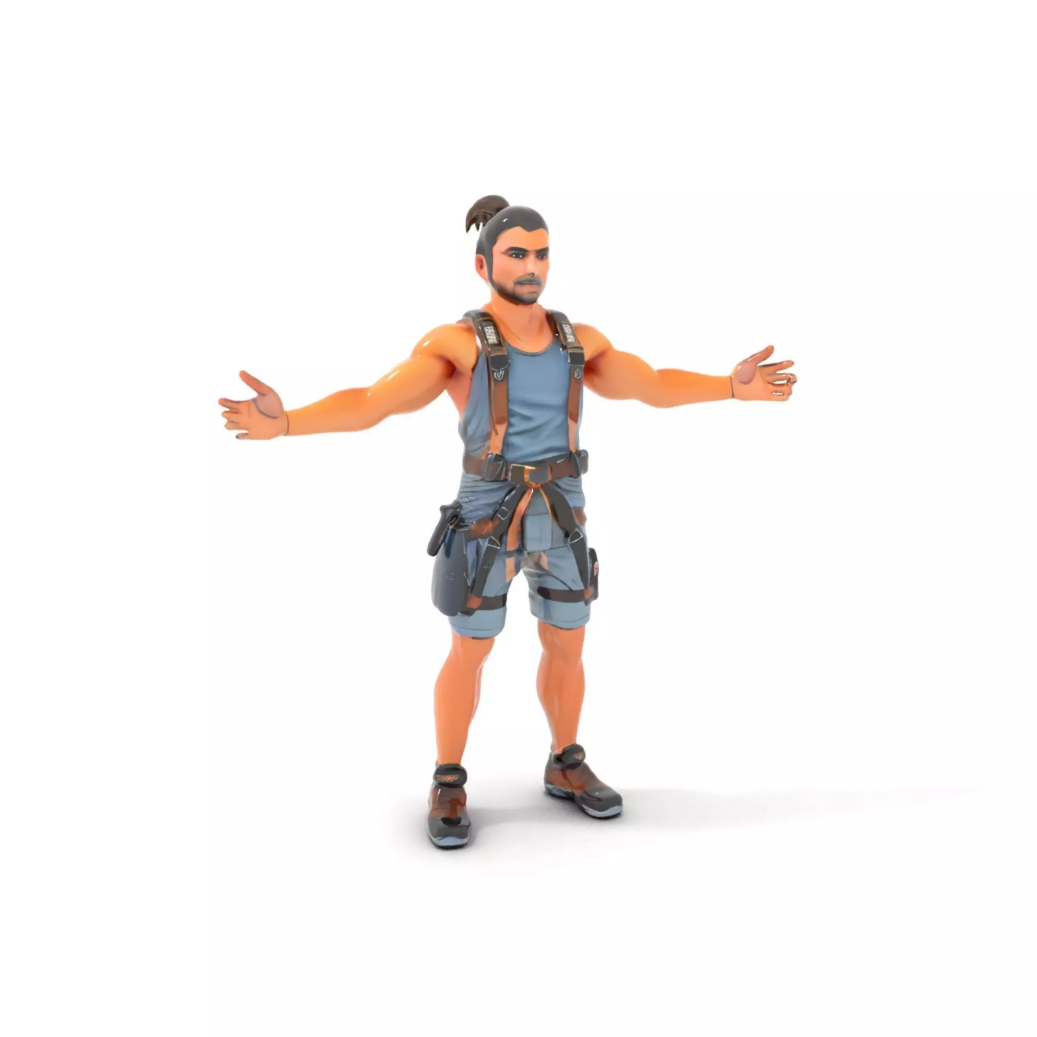 Adventurer Rigged and Animated D Character Model in Adventure... Low-poly 3D model_0