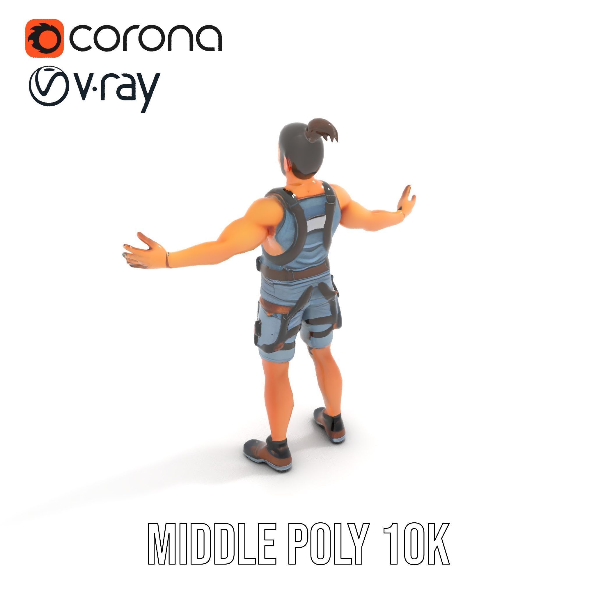 Adventurer Rigged and Animated D Character Model in Adventure... Low-poly 3D model_24