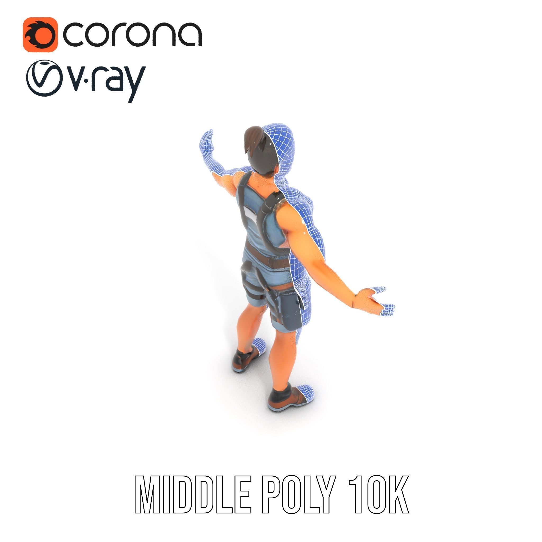 Adventurer Rigged and Animated D Character Model in Adventure... Low-poly 3D model_13