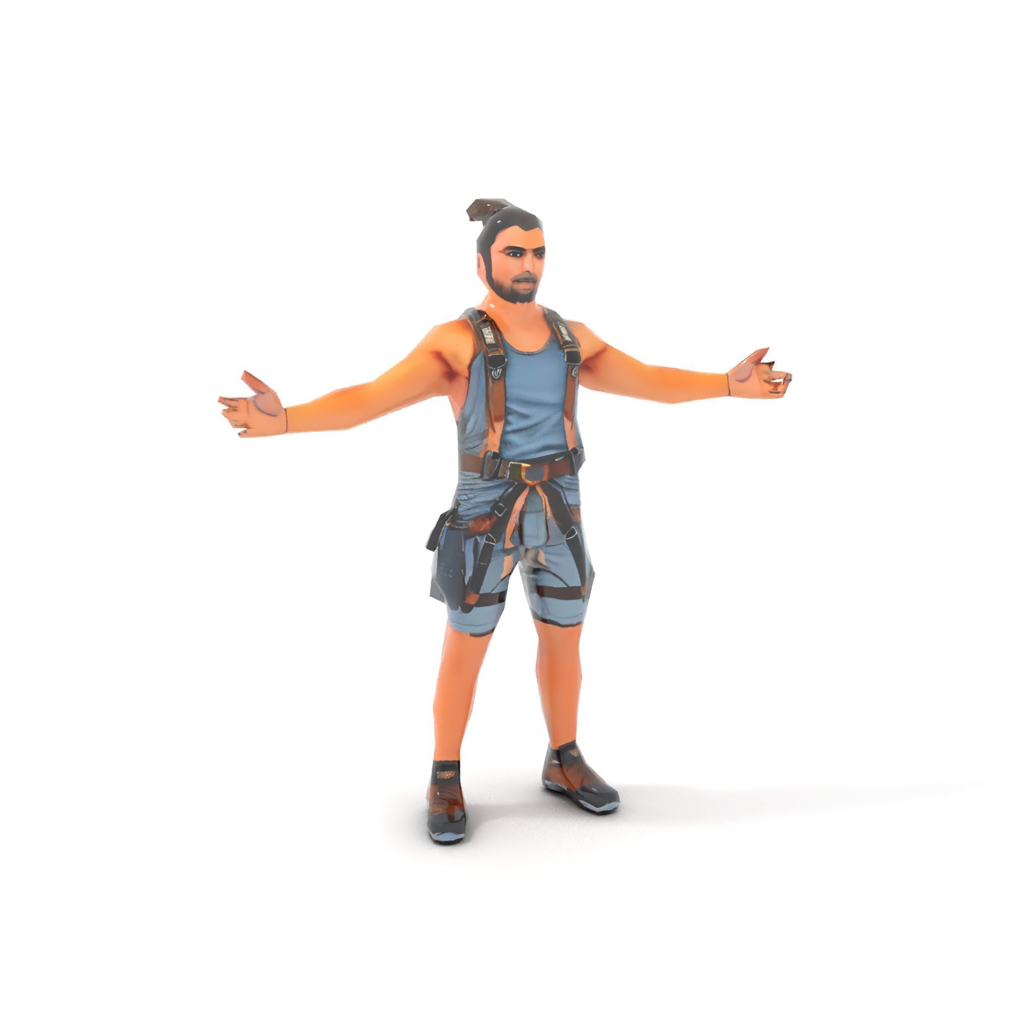 Adventurer Rigged and Animated D Character Model in Adventure... Low-poly 3D model_19