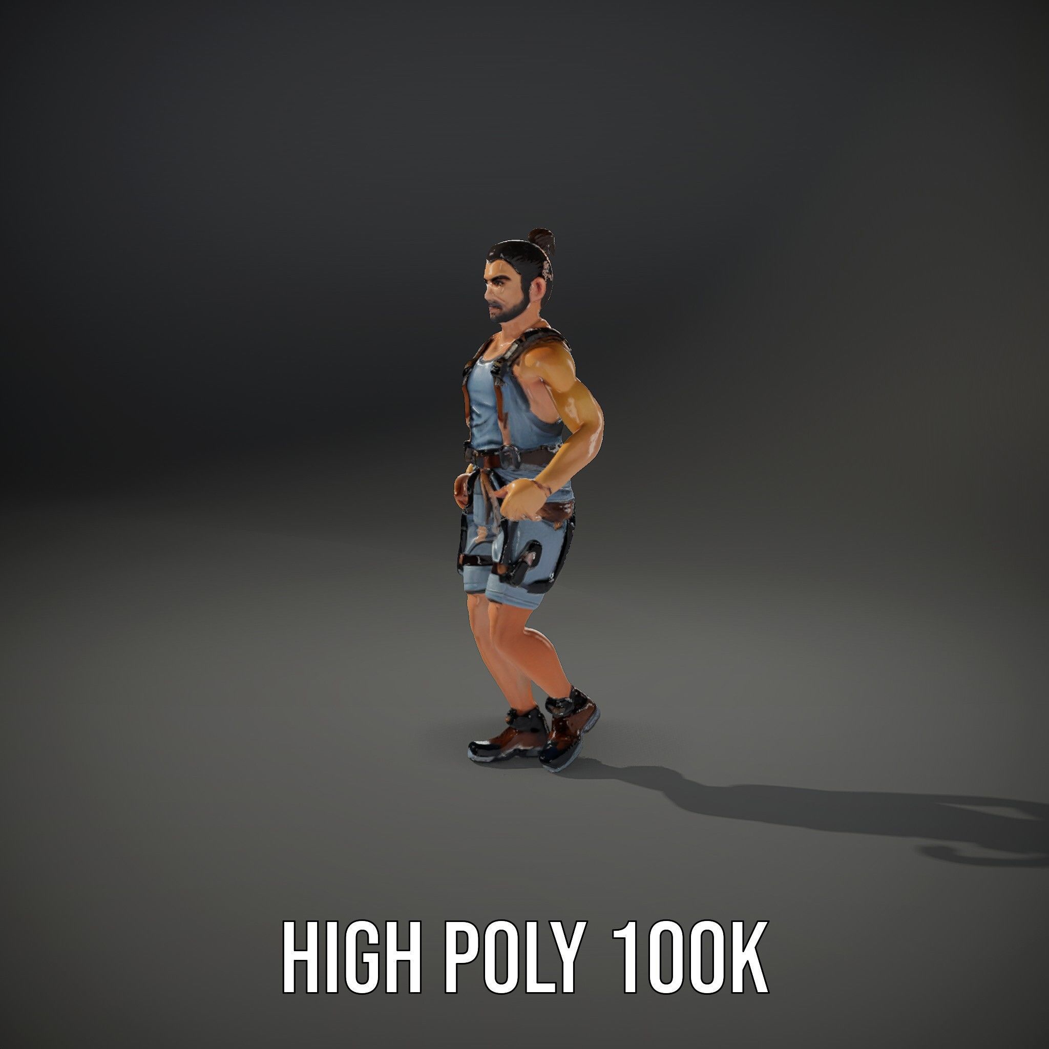 Adventurer Rigged and Animated D Character Model in Adventure... Low-poly 3D model_20