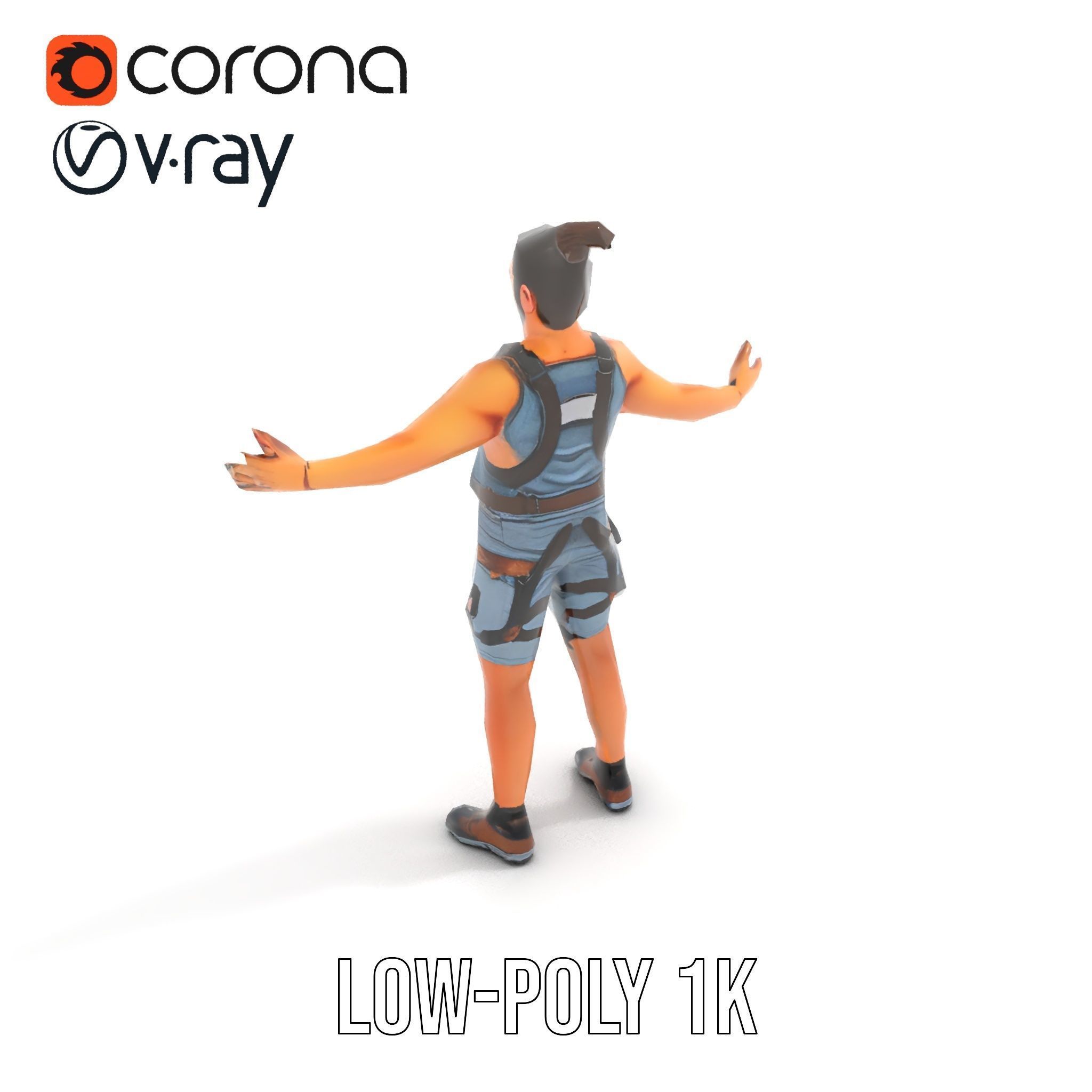 Adventurer Rigged and Animated D Character Model in Adventure... Low-poly 3D model_14