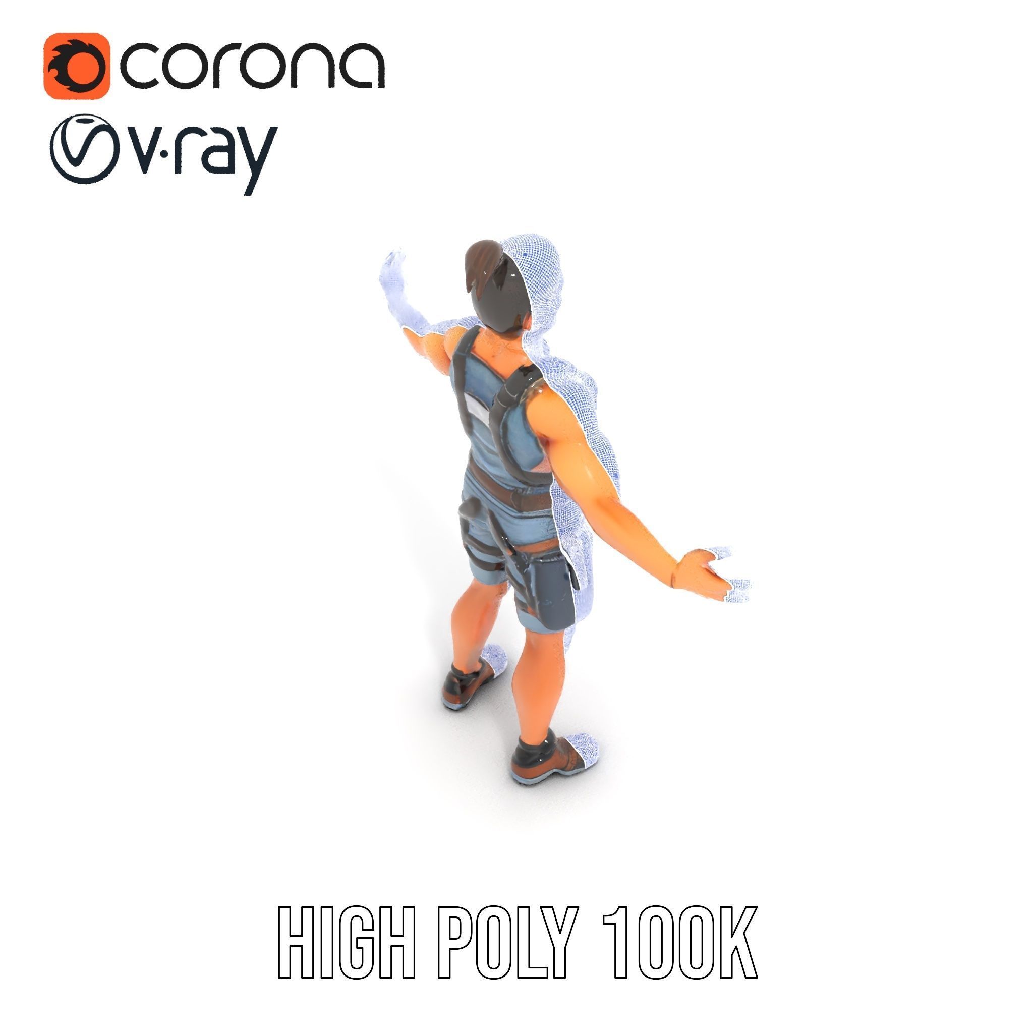 Adventurer Rigged and Animated D Character Model in Adventure... Low-poly 3D model_33