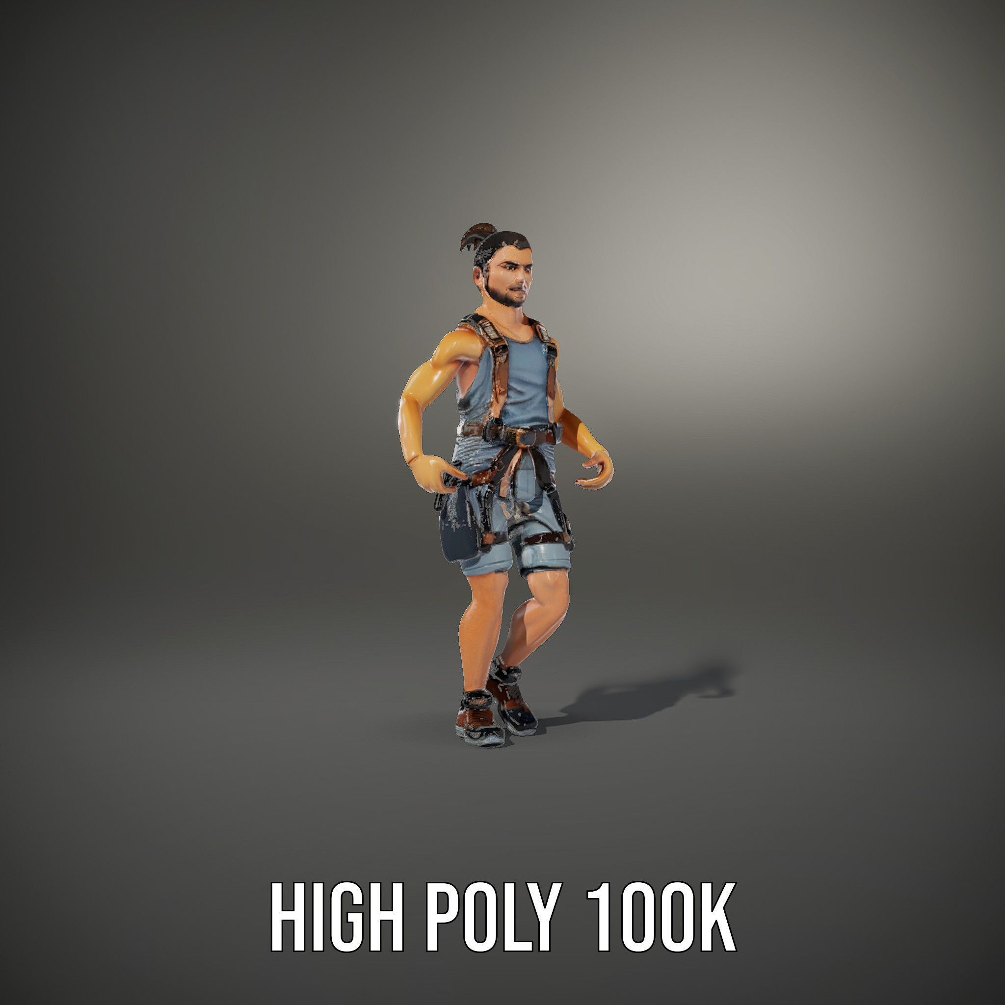 Adventurer Rigged and Animated D Character Model in Adventure... Low-poly 3D model_17