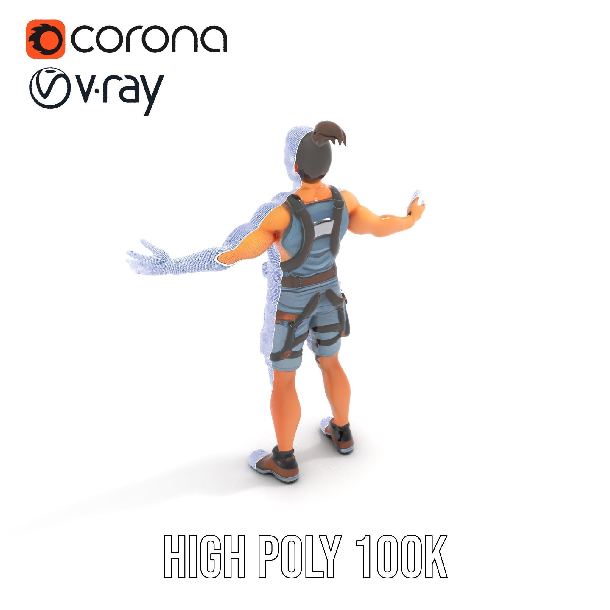 Adventurer Rigged and Animated D Character Model in Adventure... Low-poly 3D model_31