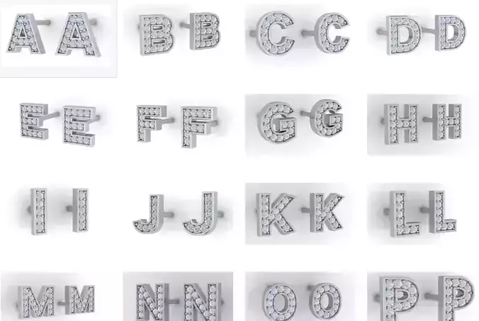 Initial Letter Earrings