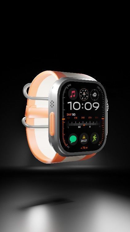 smart watch Low-poly 3D model_1