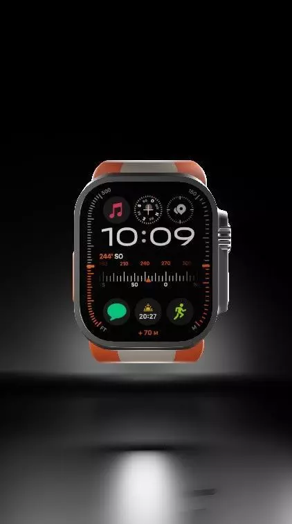 smart watch Low-poly 3D model_0