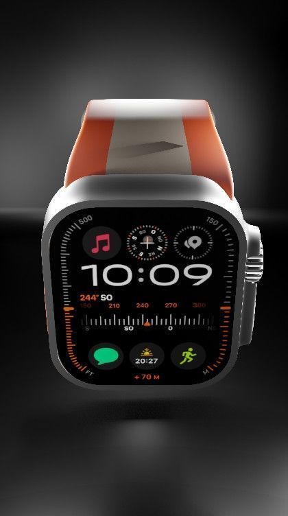 smart watch Low-poly 3D model_3