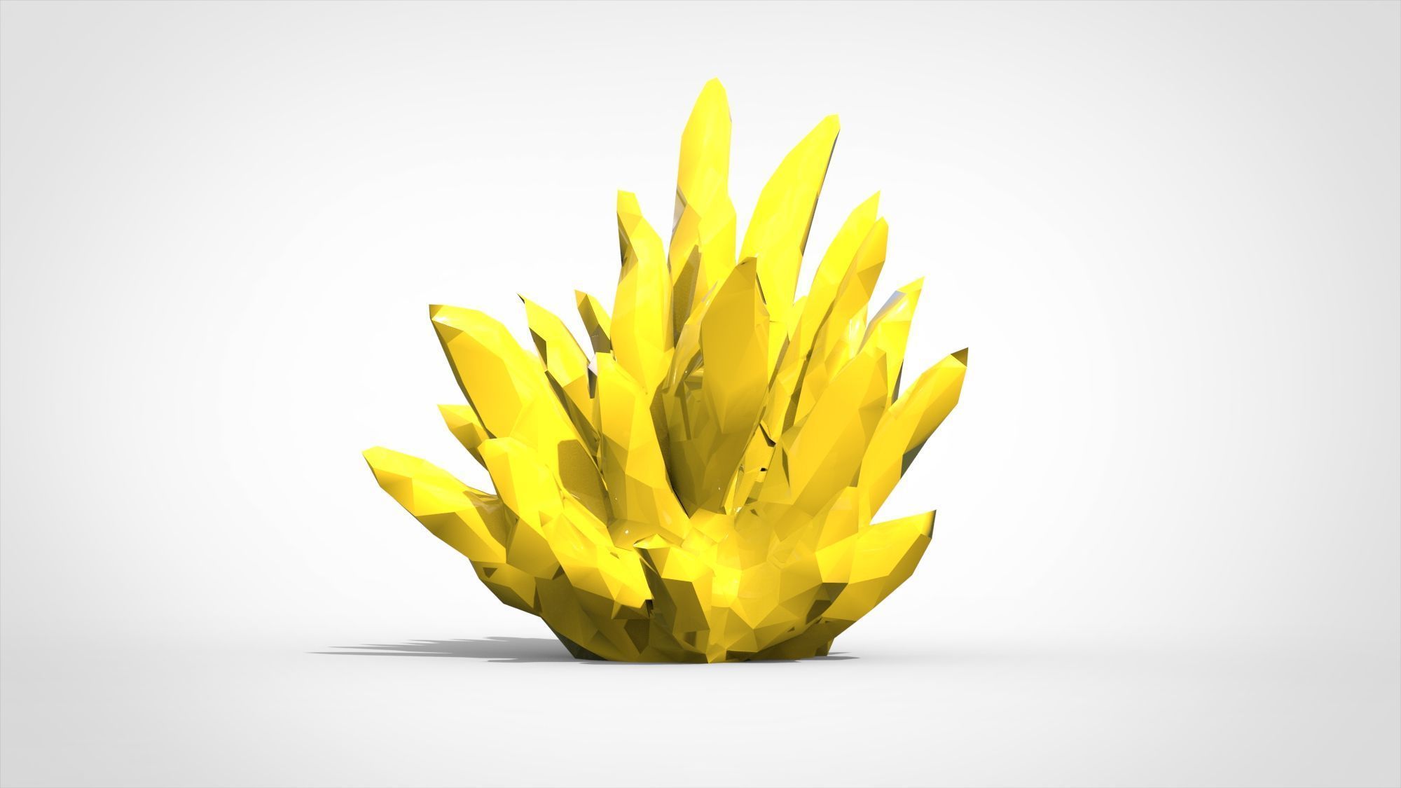 Crystal Low-poly 3D model_6