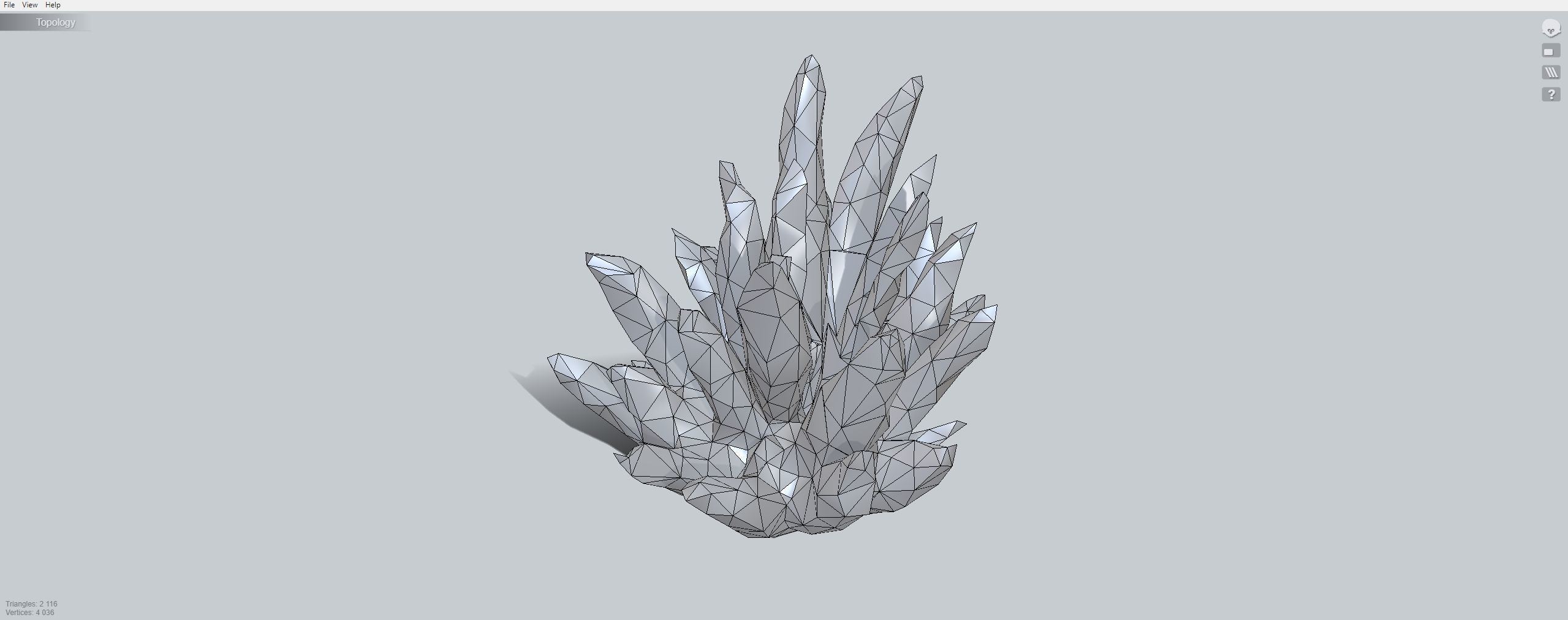 Crystal Low-poly 3D model_14