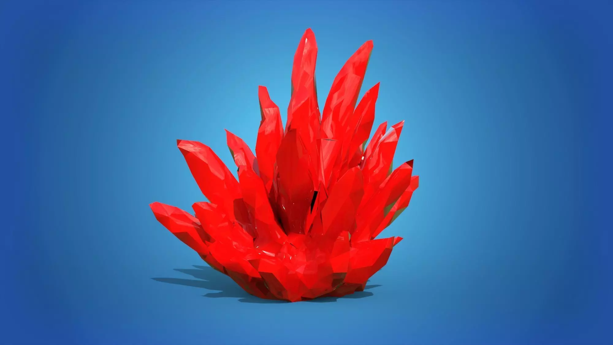 Crystal Low-poly 3D model_0