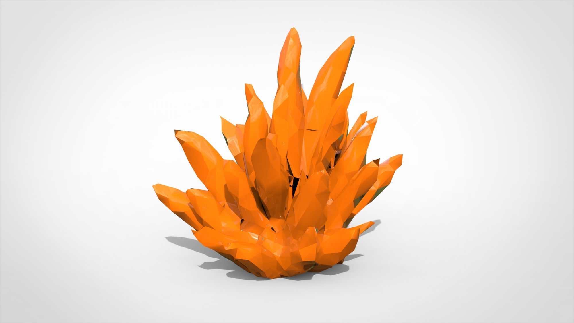 Crystal Low-poly 3D model_7