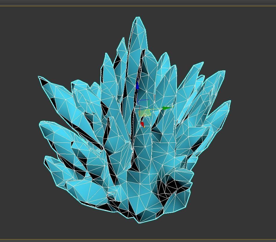 Crystal Low-poly 3D model_10