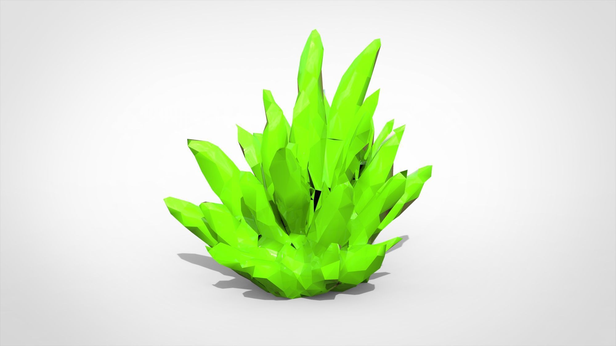 Crystal Low-poly 3D model_5