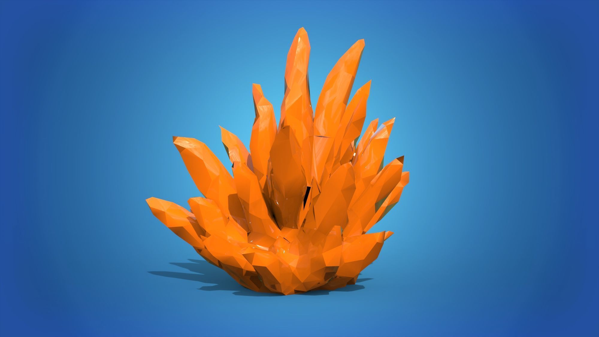 Crystal Low-poly 3D model_12