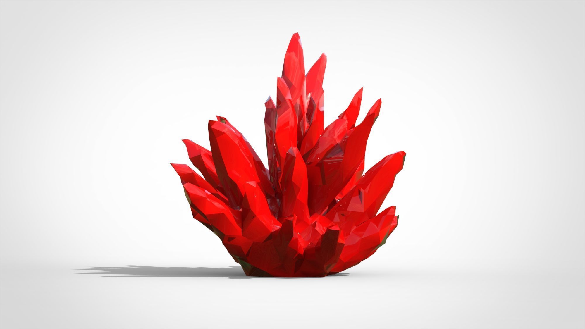 Crystal Low-poly 3D model_4