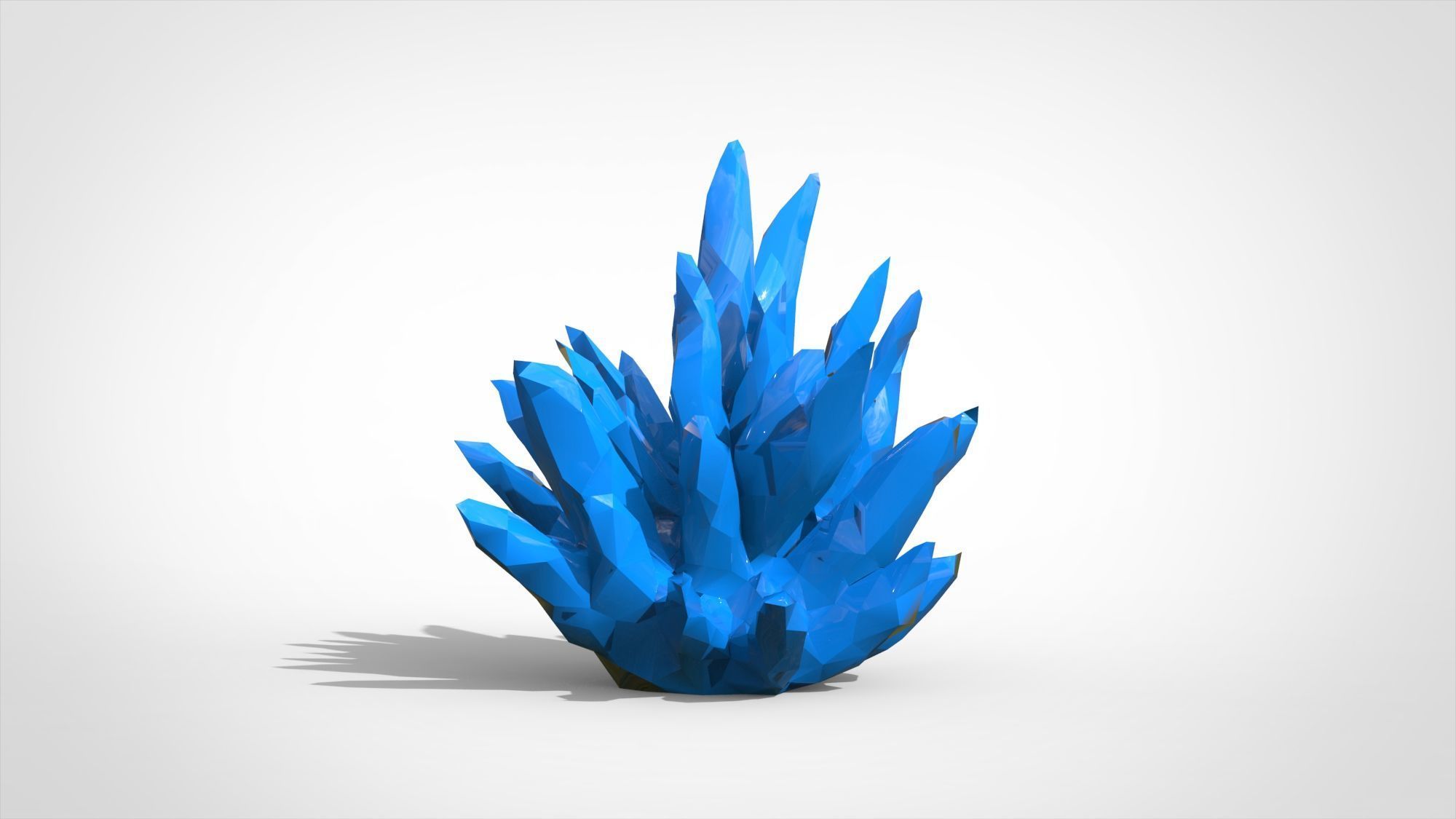 Crystal Low-poly 3D model_8