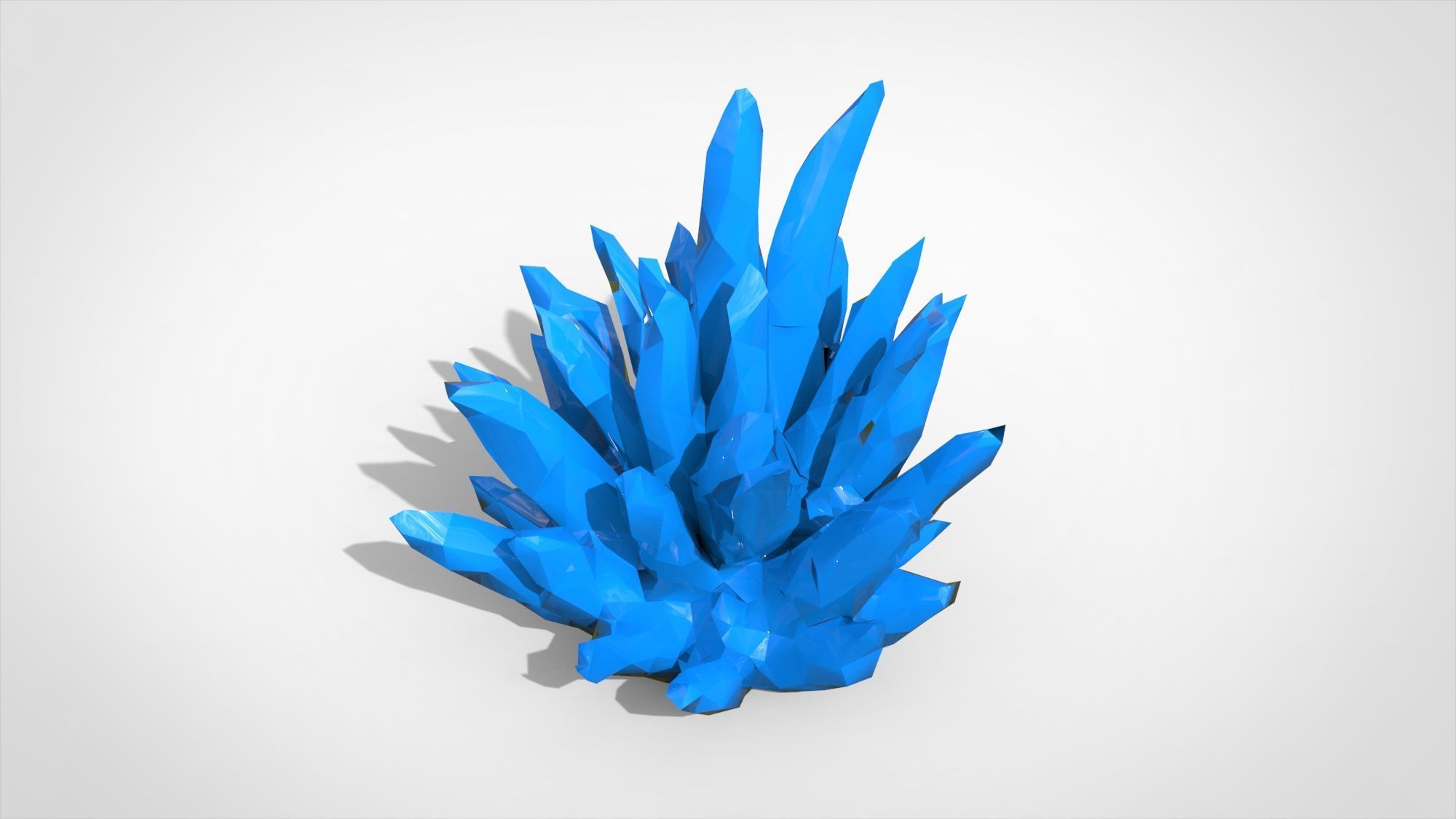 Crystal Low-poly 3D model_9