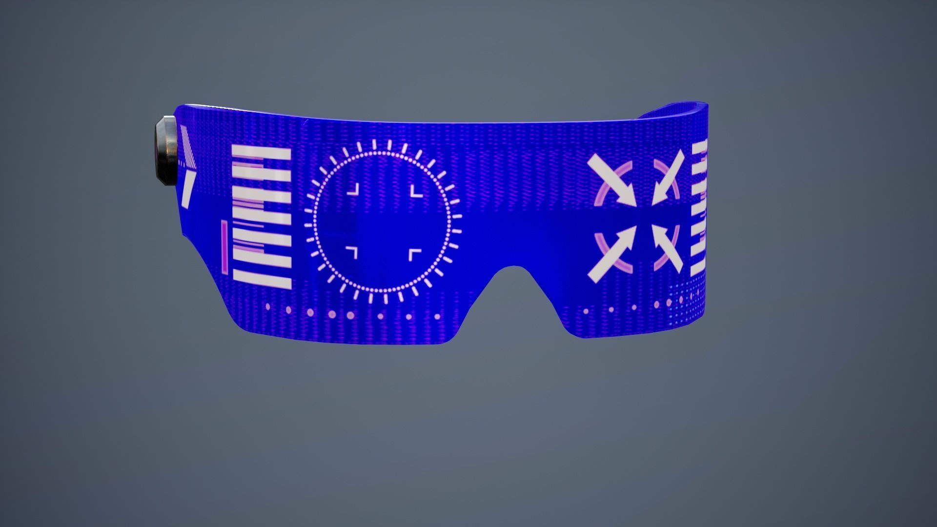Sci-Fi Glasses Visor Pack 3 Low-poly 3D model_18