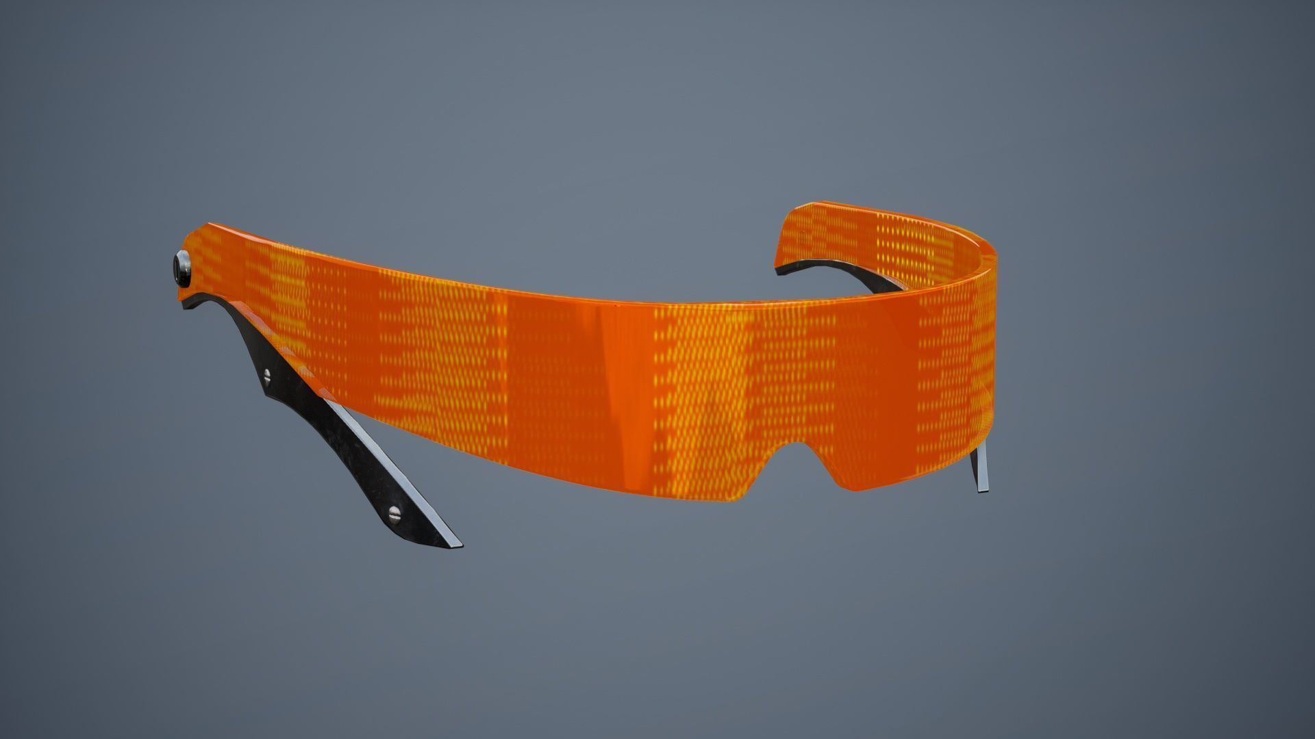 Sci-Fi Glasses Visor Pack 3 Low-poly 3D model_29