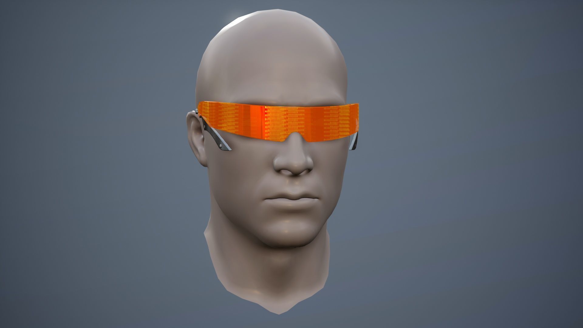 Sci-Fi Glasses Visor Pack 3 Low-poly 3D model_5