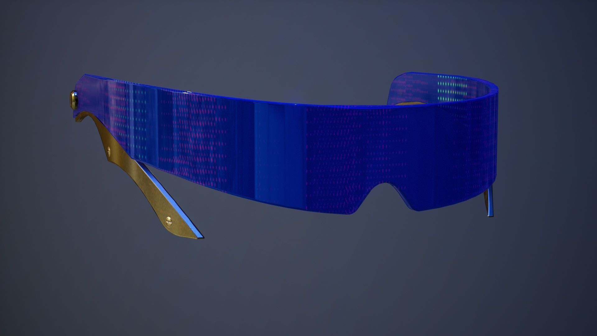 Sci-Fi Glasses Visor Pack 3 Low-poly 3D model_33