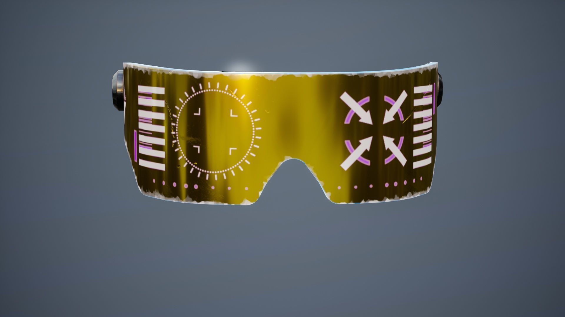 Sci-Fi Glasses Visor Pack 3 Low-poly 3D model_22