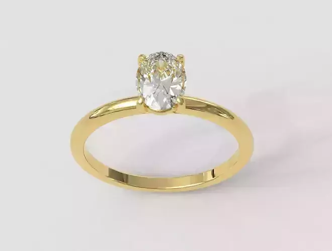 Oval Solitaire Ring