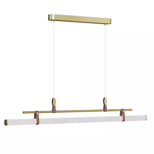 Minimalist lamp with leather accents