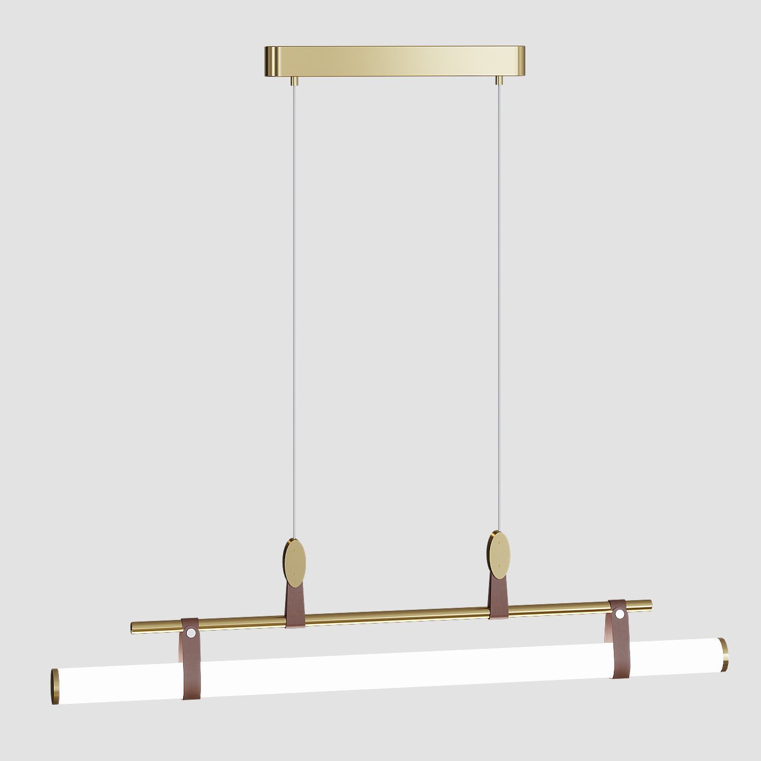 Minimalist lamp with leather accents 3D model_4