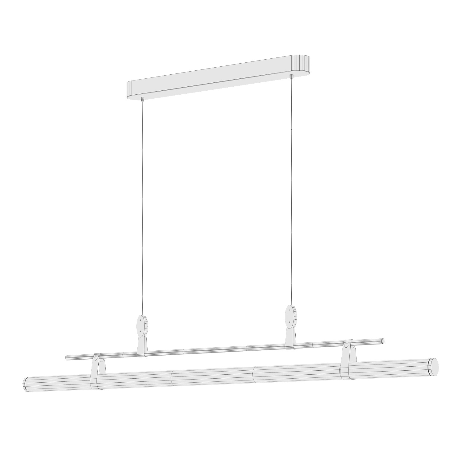 Minimalist lamp with leather accents 3D model_5