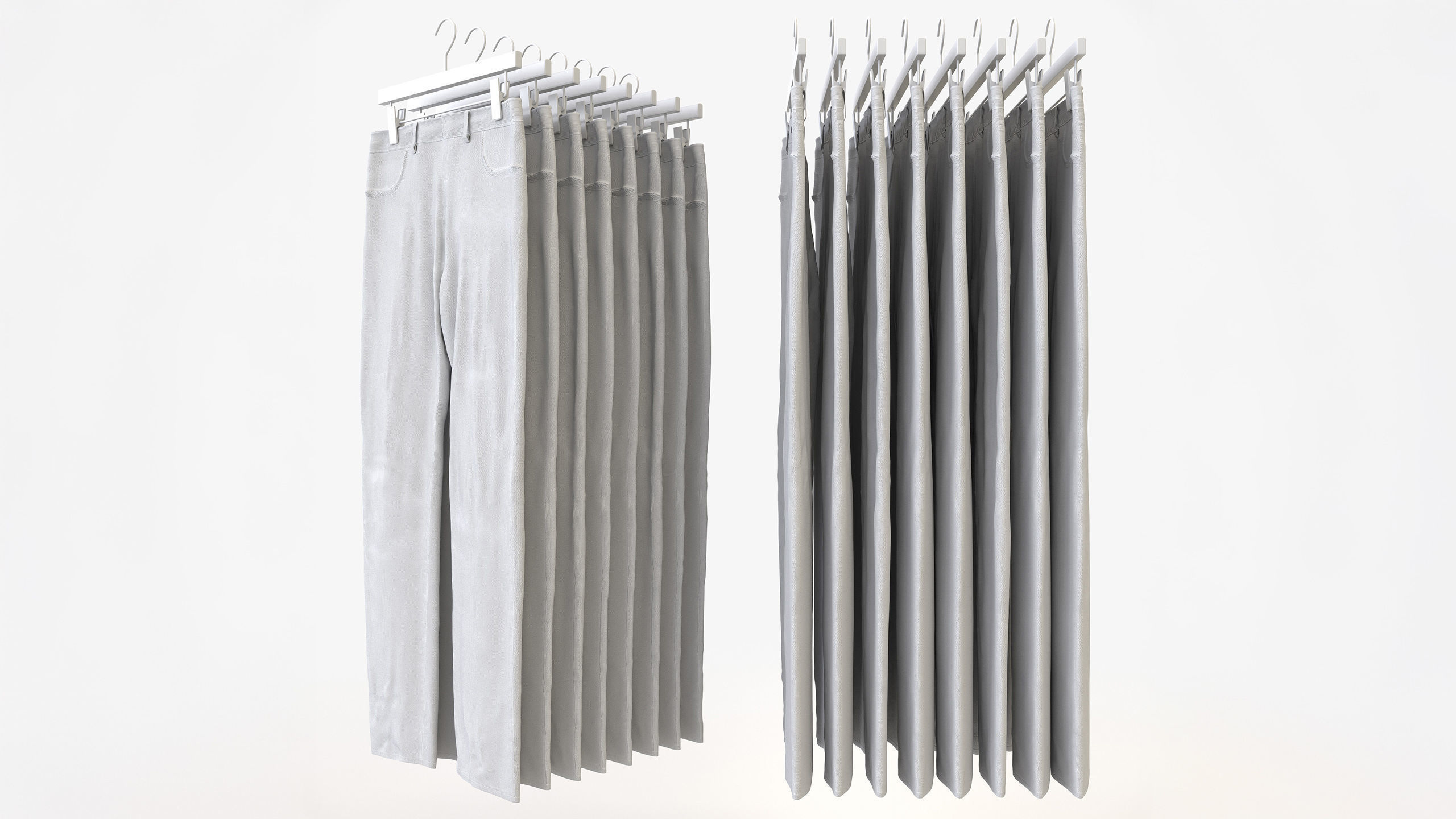 Casual Mens Clothing 3D Model Set - Hanging and Folded 3D model_18