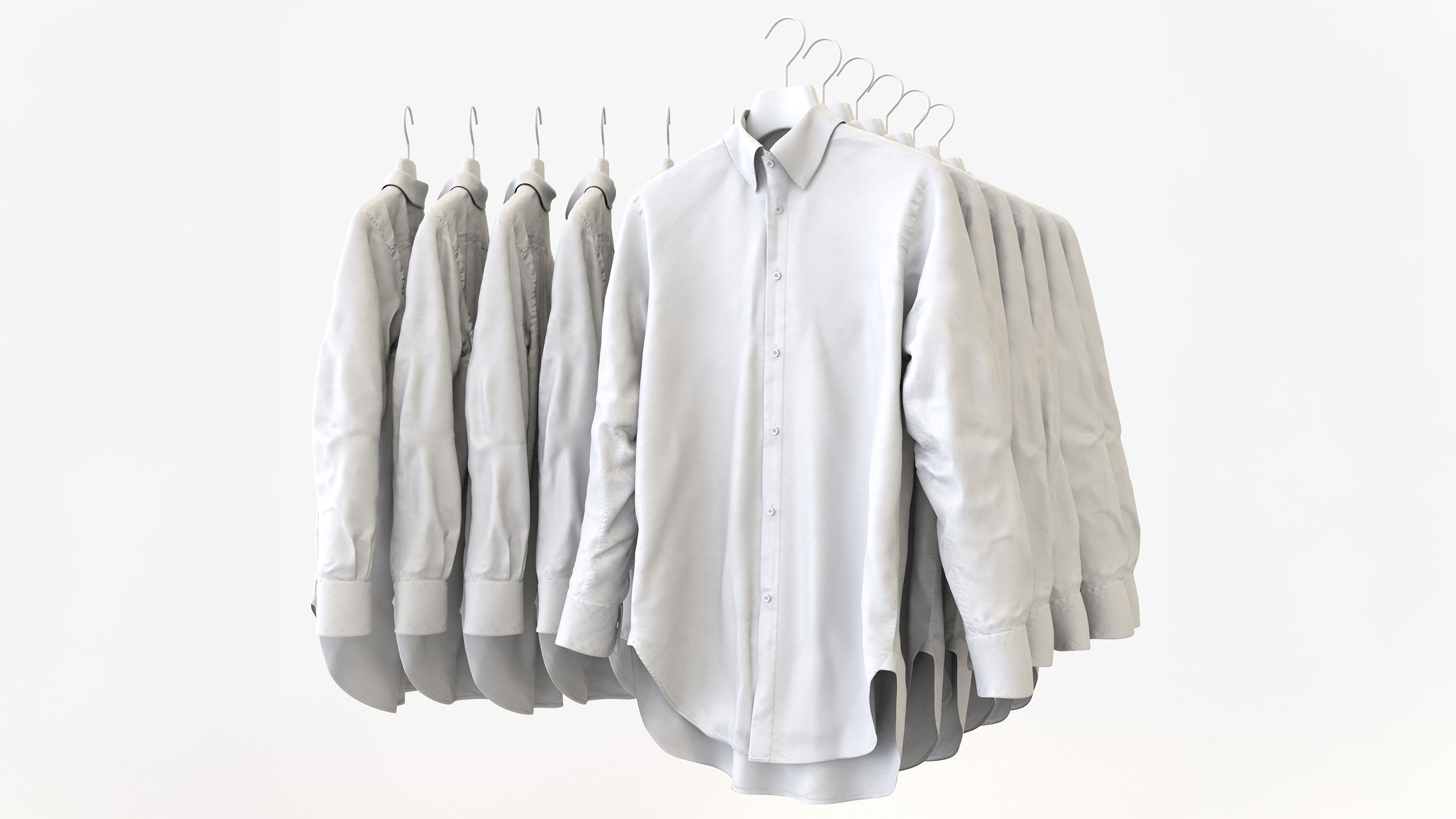 Casual Mens Clothing 3D Model Set - Hanging and Folded 3D model_14