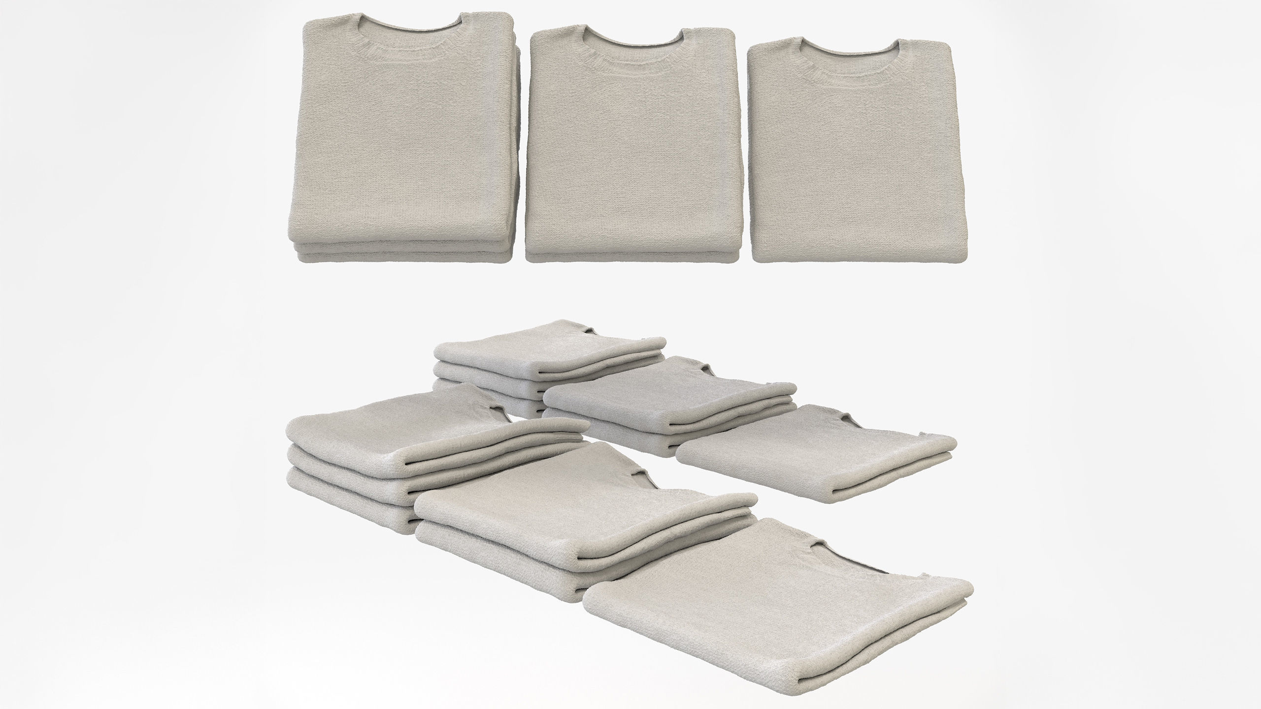 Casual Mens Clothing 3D Model Set - Hanging and Folded 3D model_26