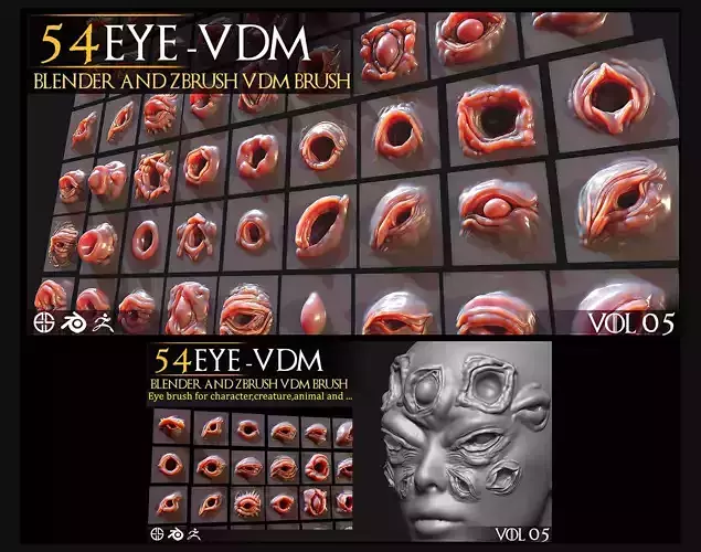 Eyes-54 Vdm Eye-Character Vdm Brush-Creature Brush-Vol 05