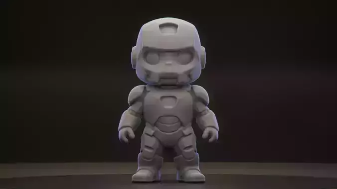 Labubu Iron Man Stylized Superhero Figurine for 3D Printing