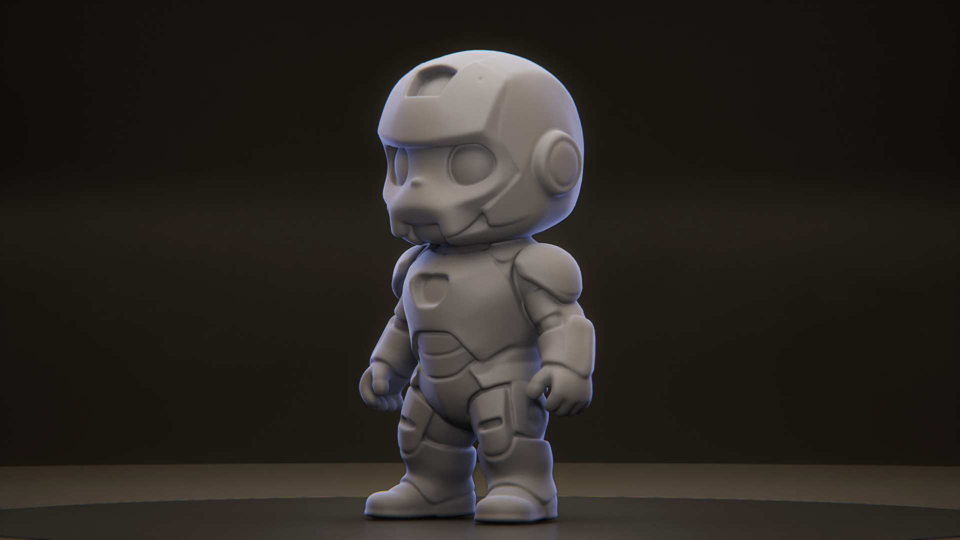 Labubu Iron Man Stylized Superhero Figurine for 3D Printing 3D print model_2