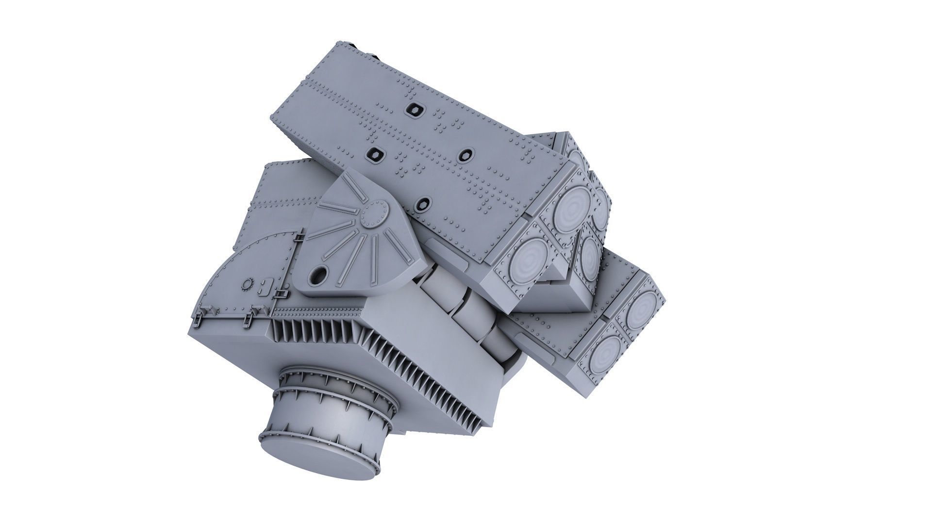 Mk-16 Launching System Naval Gun 3D model_2