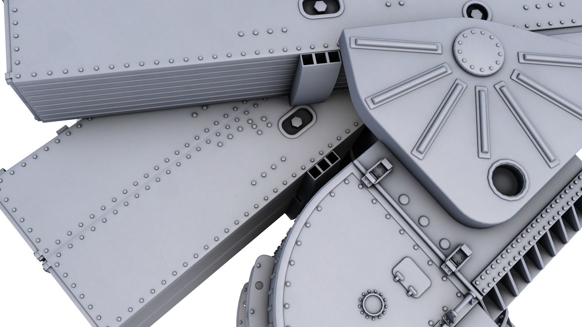 Mk-16 Launching System Naval Gun 3D model_3