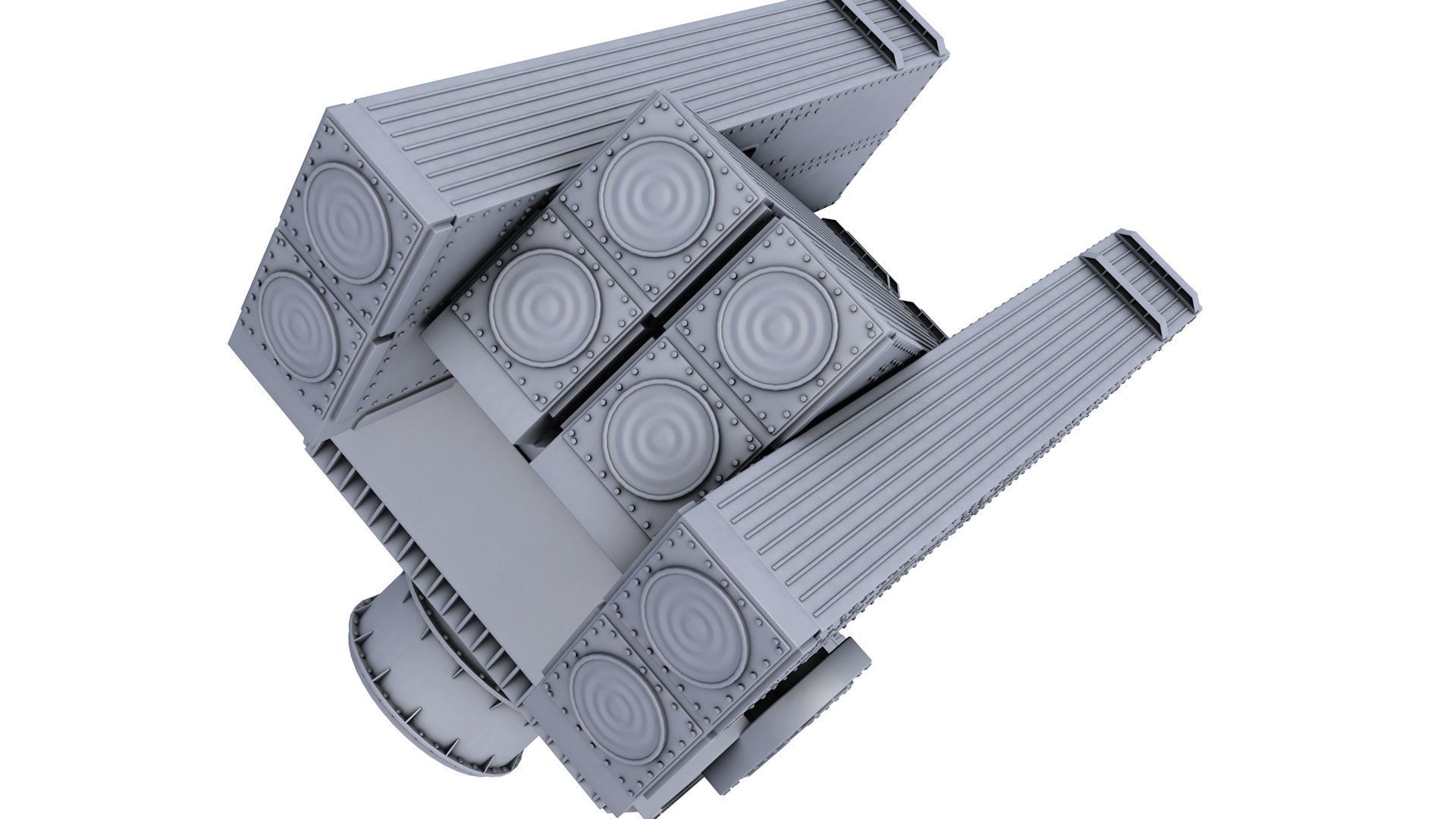 Mk-16 Launching System Naval Gun 3D model_4