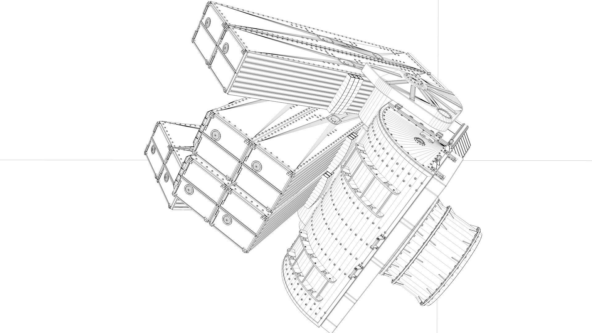 Mk-16 Launching System Naval Gun 3D model_6