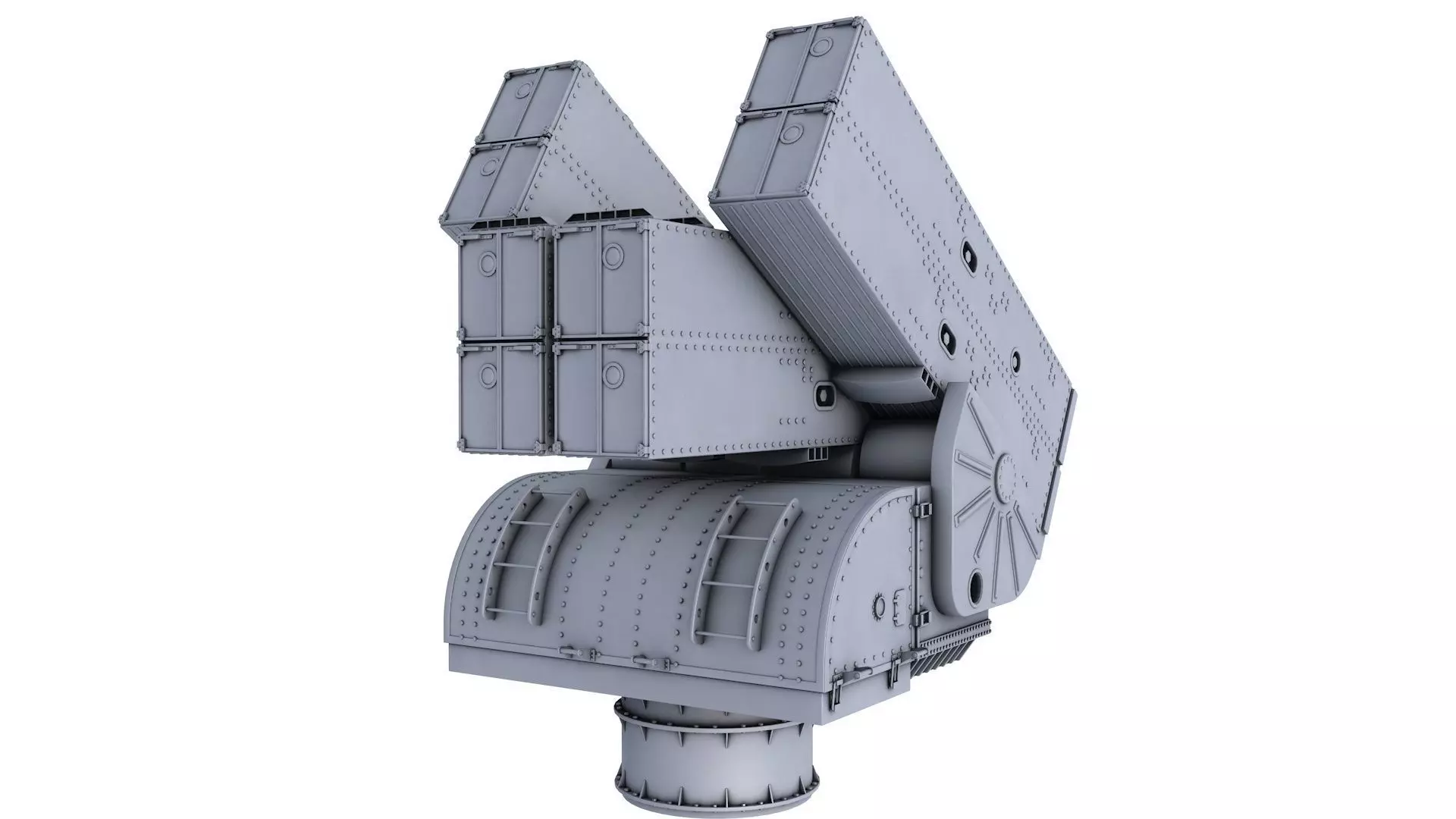 Mk-16 Launching System Naval Gun 3D model_0