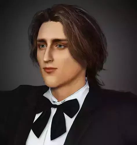 Realistic Franz Liszt 3D Super Model 3D model